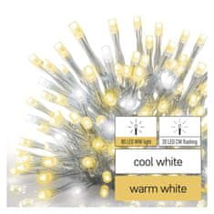EMOS EMOS Standard LED spojovacia reťaz blikajúca – cencúle, 2,5 m, vonkajšia, teplá/studená biela D1CN01