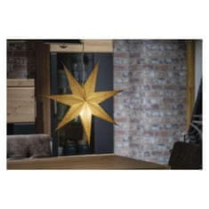 EMOS EMOS Vianočná hviezda papierová závesná so zlatými trblietkami na okrajoch, biela, 60 cm, vnútorná DCAZ07