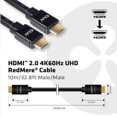 Club 3D Kábel HDMI 2.0 aktívny, High Speed 4K UHD, Redmere (M/M) CAC-2313, 10 m
