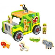Tooky Toy Drevené auto Jeep Safari Sorter