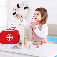 Tooky Toy Drevená súprava malého lekára v kufríku s príslušenstvom
