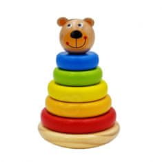Tooky Toy Drevený medvedík Pyramid Puzzle