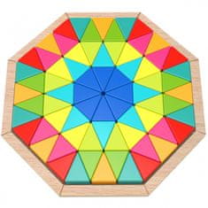 Tooky Toy Osemuholníkové puzzle Drevená vzdelávacia mozaika (73 párov)