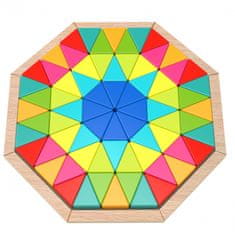 Tooky Toy Osemuholníkové puzzle Drevená vzdelávacia mozaika (73 párov)