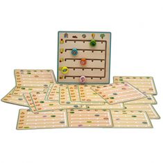 Tooky Toy Drevená pamäťová hra pre deti, ktoré sa učia počítať zvieratká 21 el.