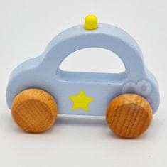 Tooky Toy Drevené tlačné policajné auto pre deti