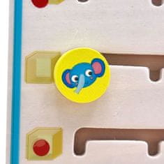 Tooky Toy Drevená pamäťová hra pre deti, ktoré sa učia počítať zvieratká 21 el.
