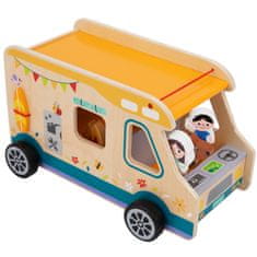 Tooky Toy Drevený karavan Charakter kempovanie