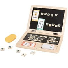 Tooky Toy Drevený notebook Montessori skladačka Učíme sa písať písmená Tabuľa so suchým mazaním 58 el.