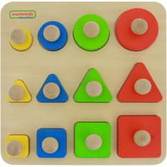 Masterkidz Montessori drevený triedič tvarov Veľkosť farieb