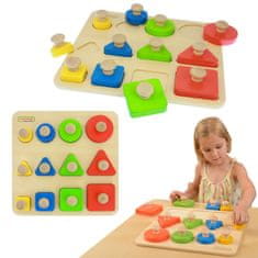 Masterkidz Montessori drevený triedič tvarov Veľkosť farieb