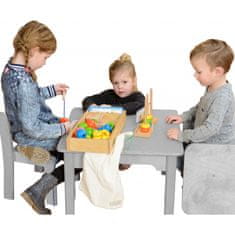 Masterkidz Veľké drevené šnurovacie hracie karty v škatuľke Montessori