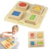 Montessori senzorický drevený triedič tvarov a farieb