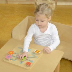 Masterkidz Montessori Hmyzí labyrint Drevená vzdelávacia tabuľa