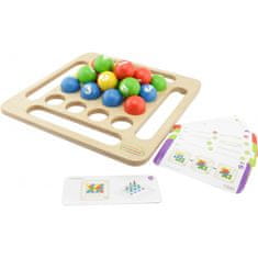 Masterkidz Farebné loptičky Drevená hra pre deti Montessori