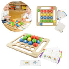 Masterkidz Farebné loptičky Drevená hra pre deti Montessori