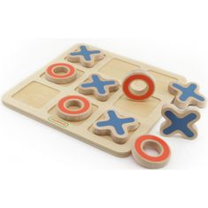 Masterkidz Drevená puzzle hra pre deti Kruh a kríže