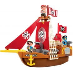 ECOIFFIER Abrick Bricks Sada pirátskej lode s figúrkami pirátov 23 el.