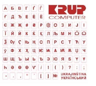 PremiumCord Ukrajinská prelepka na klávesnici - červená