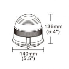 Kaxl Výstražný maják, svetlo oranžové 12/24V, magnet, 12xLED LW0033-ALR-4