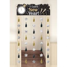 Amscan Dekorácia na dvere Happy New Year 195 x 99 cm