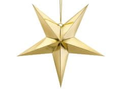 PartyDeco Visiaca dekorácia Zlatá hviezda 70cm