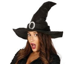 Guirca Čarodejnícky klobúk kožený čierny