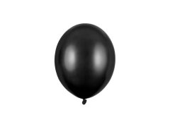PartyDeco Balóny metalické čierne 12cm 100ks