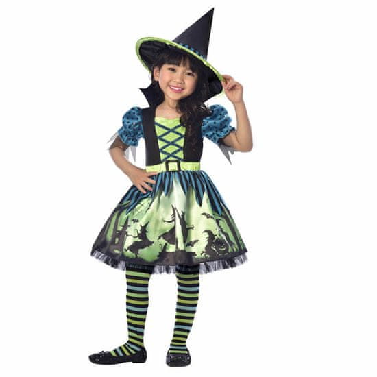 Amscan Kostým Čarodejnica zeleno-modrý 6-8 rokov