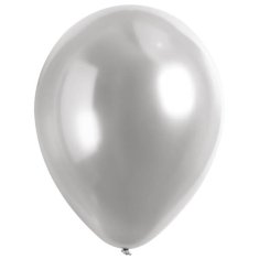 Amscan Saténové balóny strieborné 12cm 100ks
