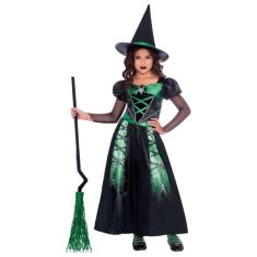 Amscan Kostým Čarodejnica Pavučia zelená 6-8 rokov
