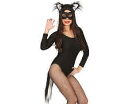 Guirca Sada doplnkov ku kostýmu Sexi Mačka čierno-biela 3ks