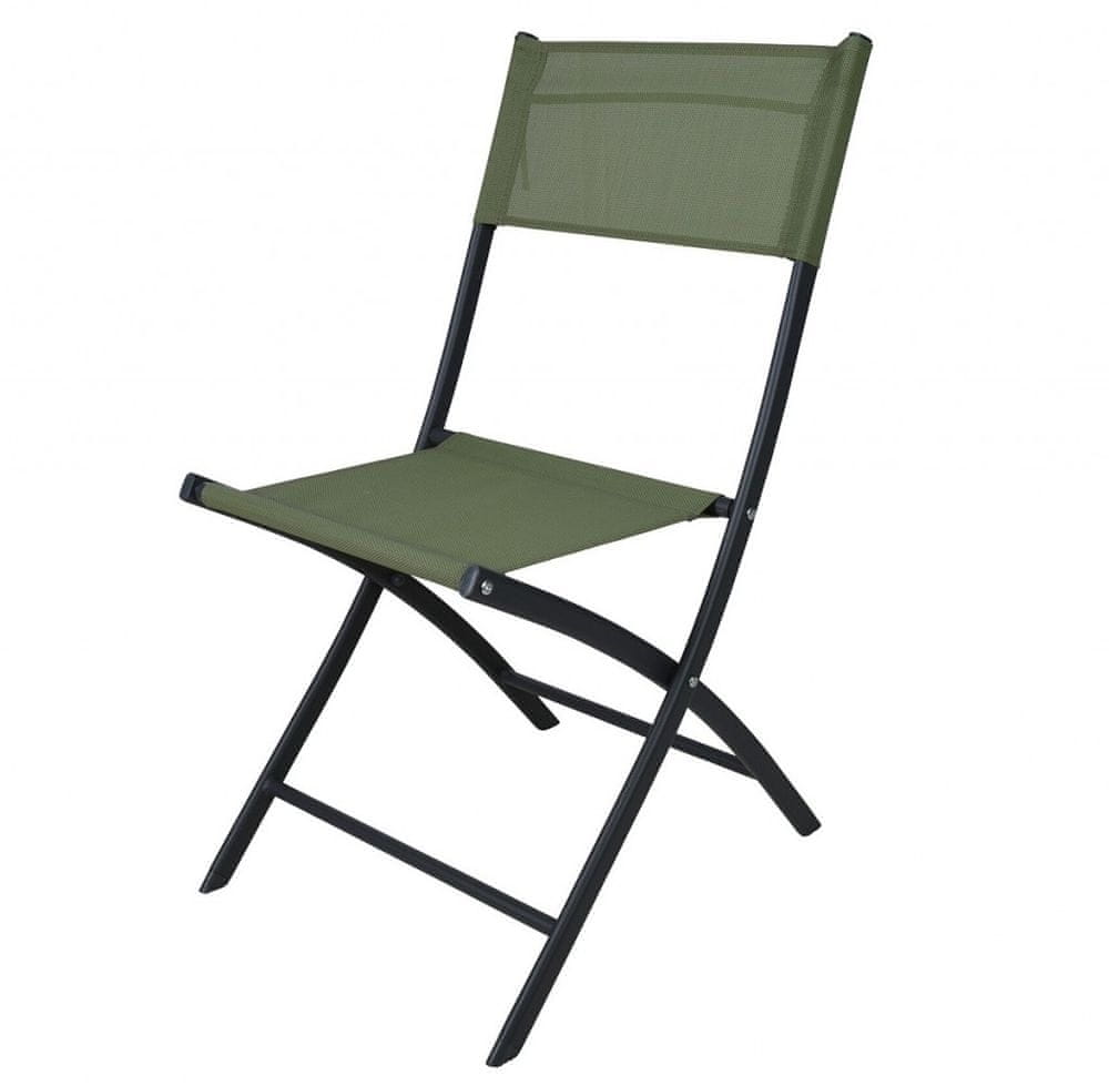 ProGarden Záhradná stolička skladacia zelená I KO-X60000190