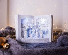 MAGIC HOME Betlehem v knihe, 3 LED, studená biela