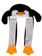 GADGET Plyšová čiapka s pohyblivými ušami - Tučniak 