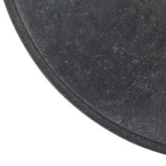 Vidaxl Stolová doska čierna Ø70x2,5 cm mramor