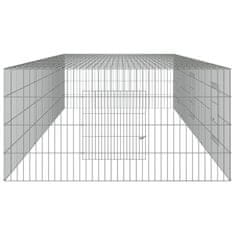 Vidaxl 3-panelová klietka pre králiky 325x109x54 cm pozinkované železo