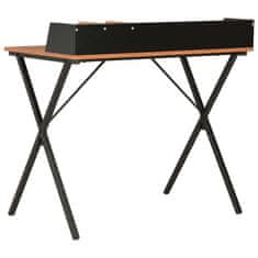 Vidaxl Stôl čierny a hnedý 80x50x84 cm