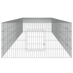 Vidaxl 4-panelová klietka pre králiky 433x109x54 cm pozinkované železo