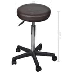 Vidaxl Kancelárske stoličky 2 ks hnedé 35,5x98 cm umelá koža