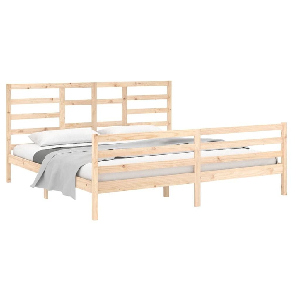 Vidaxl Rám postele masívne drevo 200x200 cm