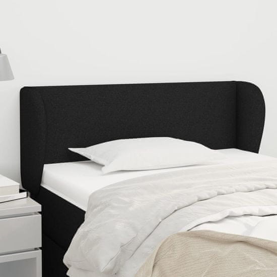 Vidaxl Čelo postele so záhybmi čierne 83x23x78/88 cm látka