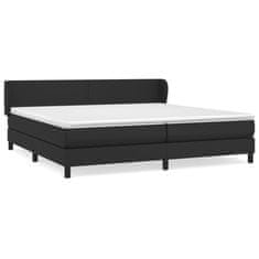 shumee Boxspring posteľ s matracom čierna 200x200 cm umelá koža
