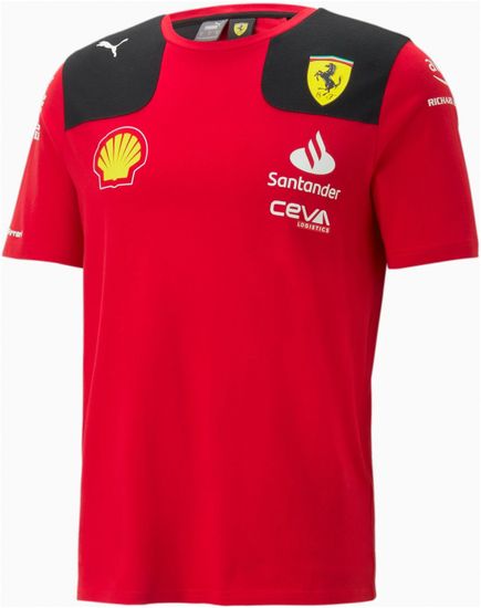 Ferrari tričko SF TEAM 23 černo-žlto-bielo-červené