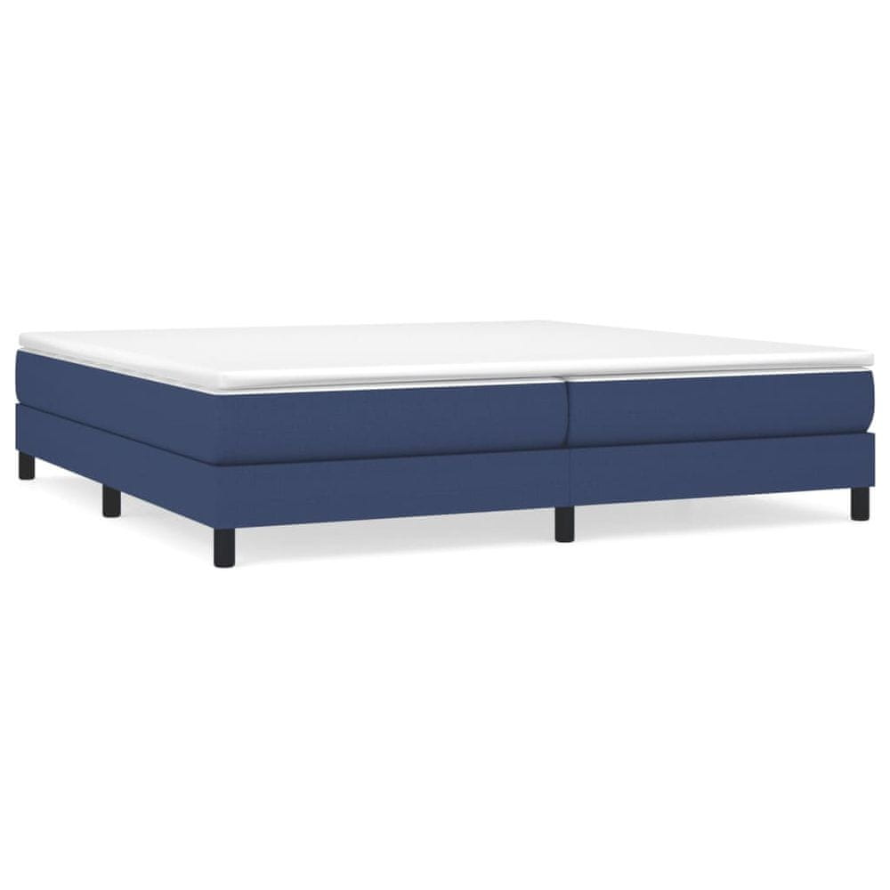 Vidaxl Boxspring posteľ s matracom modrá 200x200 cm látka