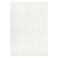 Vidaxl 3-panelový paraván biely 120x180 cm oceľ