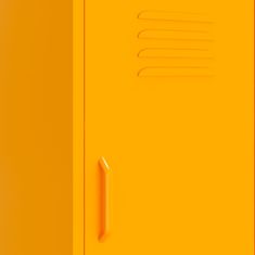 Vidaxl Úložná skrinka horčicovo-žltá 42,5x35x101,5 cm oceľ