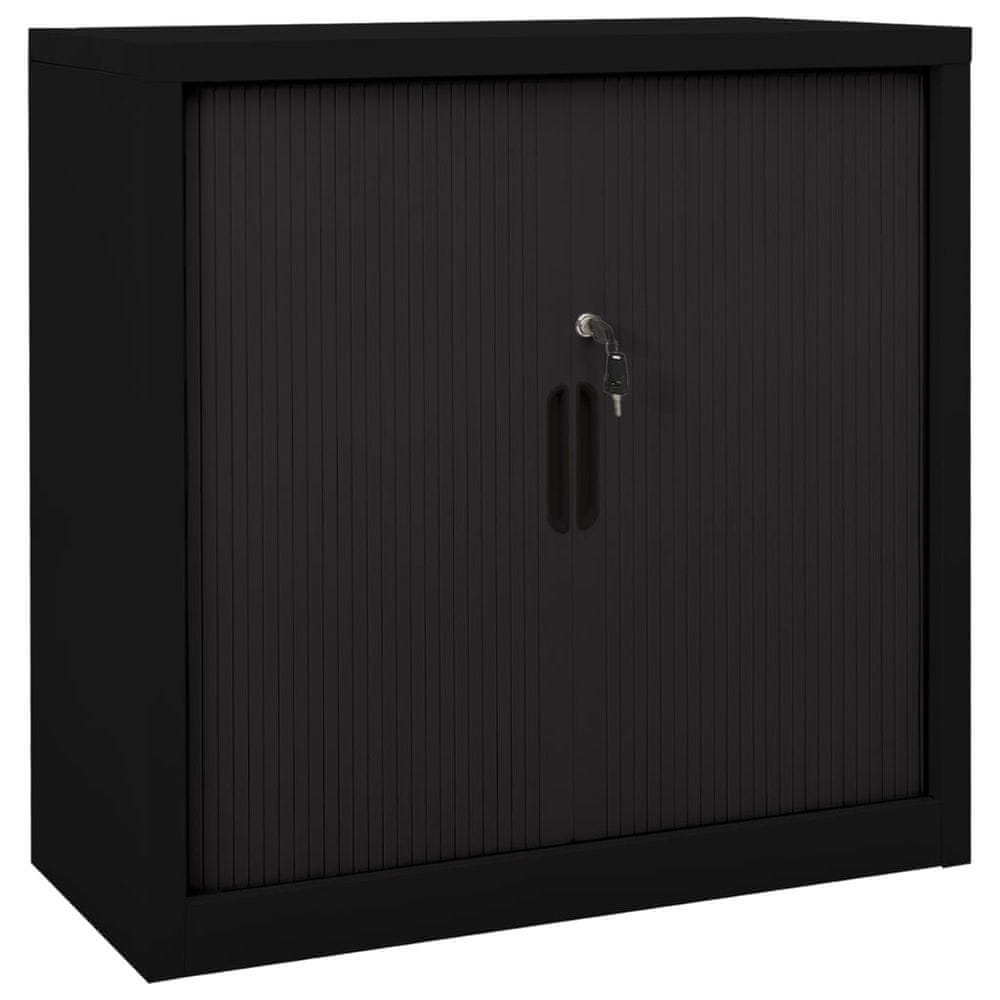 Vidaxl Skriňa s posuvnými dverami čiernobiela 90x40x90 cm