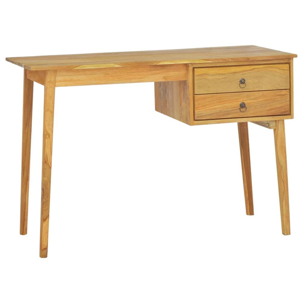 Petromila vidaXL Stôl s 2 zásuvkami 110x52x75 cm masívne tíkové drevo