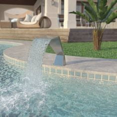 Vidaxl Bazénová fontána, nehrdzavejúca oceľ 64x30x52 cm, strieborná